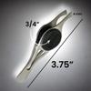 2 ALAZCO Professional Comfort Hold Soft Grip Non-Slip Stainless Steel Slanted Tip Eyebrow Tweezers Facial Hair Removal Ingrown Brows Slant Tweezer Women Men view 3