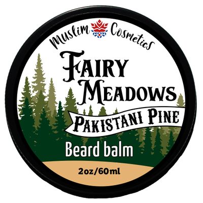 Pakistani Pine Beard BALM | 100% Natural | Argan oil | Mango butter | Natural Conditioning hair butter || Made in Canada - Muslim Cosmetics - Fairy Meadows Balm 2oz