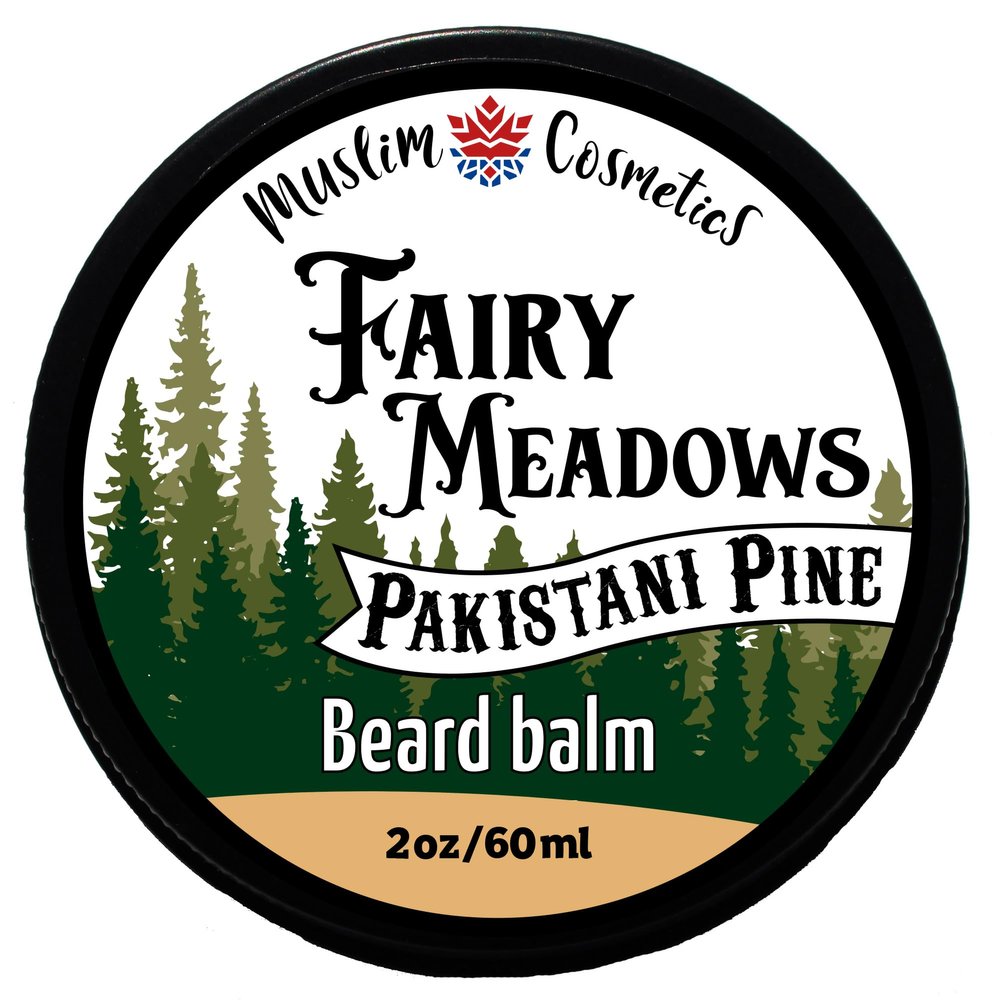 Pakistani Pine Beard BALM | 100% Natural | Argan oil | Mango butter | Natural Conditioning hair butter || Made in Canada - Muslim Cosmetics - Fairy Meadows Balm 2oz