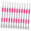 12 Pcs Double-headed Steel Push Cuticle Pusher for Nail Stainless Steel Cuticle Pusher Nail Cleaner Tool Pedicure Tools Cuticle Cleaning Pusher Cuticle Trimmer view 1