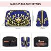 STejar Fantasy Tiara Leather Portable Large Makeup Bag, PVC Leather, Zipper Closure,Toiletry Bag Travel Bag, Travel Storage Bag, White, One Size view 4