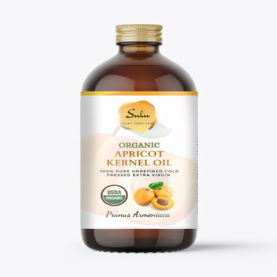 Apricot Kernel Oil- USDA Organic Cold Pressed Unrefined (8 oz)