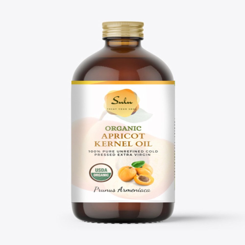 Apricot Kernel Oil- USDA Organic Cold Pressed Unrefined (8 oz)