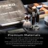 FREED Customized gifts Engraving Luxury Men's 5-Blade Razor set, Aluminum Alloy Material incloud 4 Blades,razor stand,razor brush,It's the best gift for men (saddleBrown) view 3