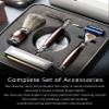 FREED Customized gifts Engraving Luxury Men's 5-Blade Razor set, Aluminum Alloy Material incloud 4 Blades,razor stand,razor brush,It's the best gift for men (saddleBrown) view 4