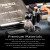 FREED Customized gifts Engraving Luxury Men's 5-Blade Razor set, Aluminum Alloy Material incloud 4 Blades,razor stand,razor brush,It's the best gift for men (Black) view 3