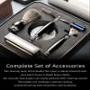 FREED Customized gifts Engraving Luxury Men's 5-Blade Razor set, Aluminum Alloy Material incloud 4 Blades,razor stand,razor brush,It's the best gift for men (Black) view 4