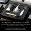 FREED Customized gifts Engraving Luxury Men's 5-Blade Razor set, Aluminum Alloy Material incloud 4 Blades,razor stand,razor brush,It's the best gift for men (Pearl White) view 4