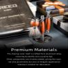 FREED Customized gifts Engraving Luxury Men's 5-Blade Razor set, Aluminum Alloy Material incloud 4 Blades,razor stand,razor brush,It's the best gift for men (Nut Brown) view 3