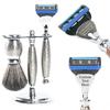 FREED Customized gifts Engraving Luxury Men's 5-Blade Razor set, Aluminum Alloy Material incloud 4 Blades,razor stand,razor brush,It's the best gift for men (Embossed style) view 1