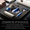 FREED Customized gifts Engraving Luxury Men's 5-Blade Razor set, Aluminum Alloy Material incloud 4 Blades,razor stand,razor brush,It's the best gift for men view 4