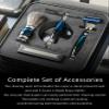 FREED Customized gifts Engraving Luxury Men's 5-Blade Razor set, Aluminum Alloy Material incloud 4 Blades,razor stand,razor brush,It's the best gift for men (Galaxy Blue) view 4