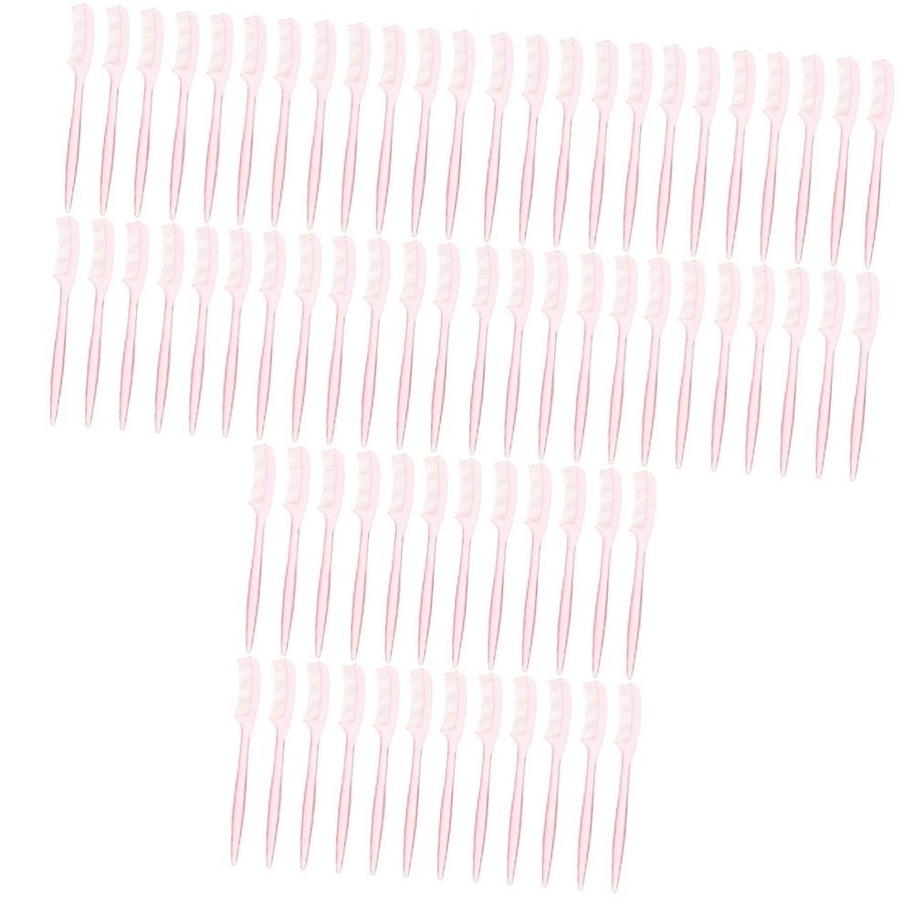 FOMIYES 300pcs Eyelash Comb Makeup Brush Combination Single-sided Eyelash Brush for Mascara Eyebrows Repair Smooth Edges Random Color