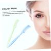 FOMIYES 300pcs Eyelash Comb Makeup Brush Combination Single-sided Eyelash Brush for Mascara Eyebrows Repair Smooth Edges Random Color view 4