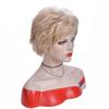 Women's Short Blonde Curly Wig Side Bangs Synthetic Wig Women's Daily Party Use view 3