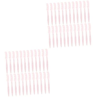 FOMIYES 200pcs Eyelash and Eyebrow Comb Makeup Brush Repair Brush Gentle for Ladies Easy to Clean Soap Cosmetics Random Color