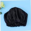 Healifty 2pcs Silk Double Satin Sleeping Cap Drawstring for Women Black Braid Bonnet to Protect Hair and Maintain Moisture for Curly Hair and Overnight Use view 2