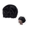 Healifty 2pcs Silk Double Satin Sleeping Cap Drawstring for Women Black Braid Bonnet to Protect Hair and Maintain Moisture for Curly Hair and Overnight Use view 3