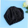 Healifty 2pcs Silk Double Satin Sleeping Cap Drawstring for Women Black Braid Bonnet to Protect Hair and Maintain Moisture for Curly Hair and Overnight Use view 4