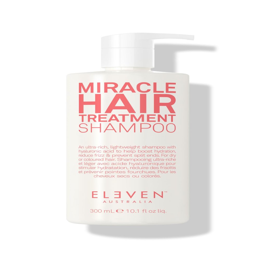 ELEVEN AUSTRALIA Miracle Hair Treatment Shampoo for Women & Men - Moisturizing Sulfate Free Shampoo for All Hair & Scalp Types, Helps Reduce Frizz, Prevents Split Ends, Adds Moisture - 10.1 fl oz