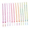 12Pcs Rainbow Hair Braider Clips for Girls, Polymer Clay Soft Curl Rollers view 1
