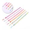12Pcs Rainbow Hair Braider Clips for Girls, Polymer Clay Soft Curl Rollers view 2