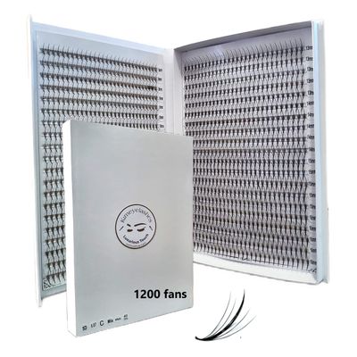 5D 7D Premade fans Wispy lashes 1000 Fans 1200 fans 0.05 0.07 Mixed Lengths Volume loose Fans C D Curl Handmade Fan eyelash extensions Kimeyelashes promade fan (5D-C-0.07-1200fans Wispy)
