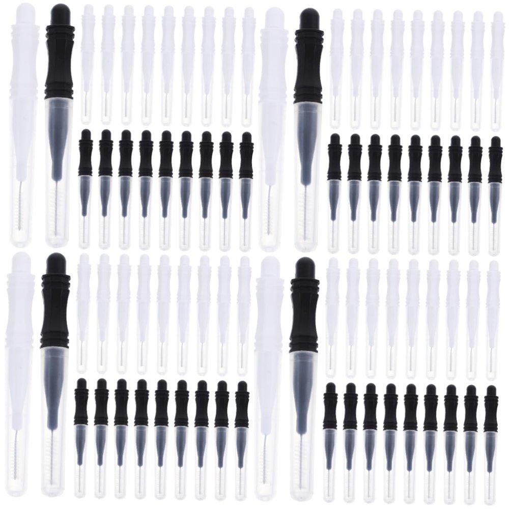 Beaupretty 240pcs Eyebrow Brush Tool Caps Brow Lamination Brush for Eyebrows Safe and Portable