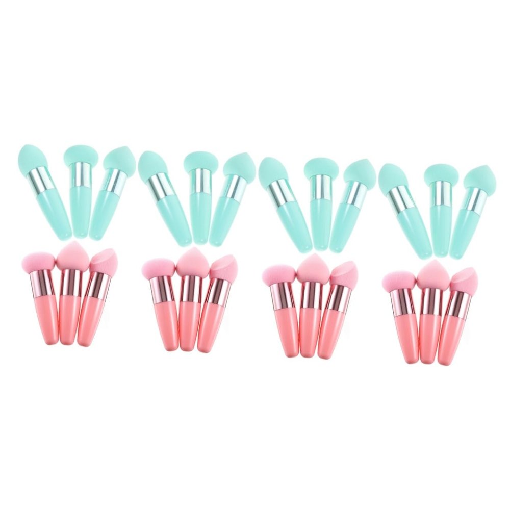 Beaupretty 24pcs Ergonomic Makeup Sponge Pen Portable Beauty Puff Wet Cosmetic Brush Makeup Tools for Women Kit