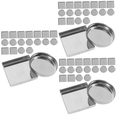 Beaupretty 90pcs Eyeshadow Palette Makeup Metal Pan Face Palette Organizer Diy Kit Accessory