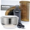 FOMIYES 2pcs Stainless Steel Shaving Bowl Lidded Man Shaving Soap Container Barber Shop Lid Included view 4