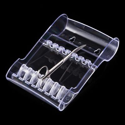 1PC Hair Salon Shear Holder Clear Plastic Salon Scissors Holder Racks Barber Shop Shears Stand Organizer Storage Tray for Hairdressers Available Tool Accessories