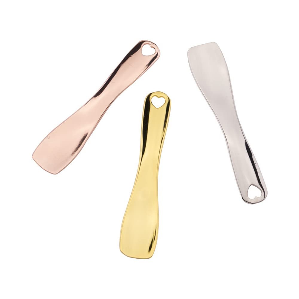 3pcs Metal Cosmetic Spoon Skincare Spatula Sticks Mask Cream Lotions Spoon Beauty Tool Accessories