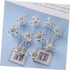 Beavorty 20 pcs barrettes for women women's hair clips women hair accessories snowflake hair swirls snowflake spiral hair snowflake hair pin Crystal Hair Clips Updo Hair Clips set Coil gem view 3