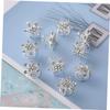 Beavorty 20 pcs barrettes for women women's hair clips women hair accessories snowflake hair swirls snowflake spiral hair snowflake hair pin Crystal Hair Clips Updo Hair Clips set Coil gem view 4