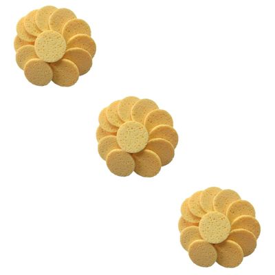 Beavorty 60pcs Skin-friendly Makeup Removal Cotton Pads Round Facial Cleansing Sponges for Gentle Makeup Removal and Daily Skin Care