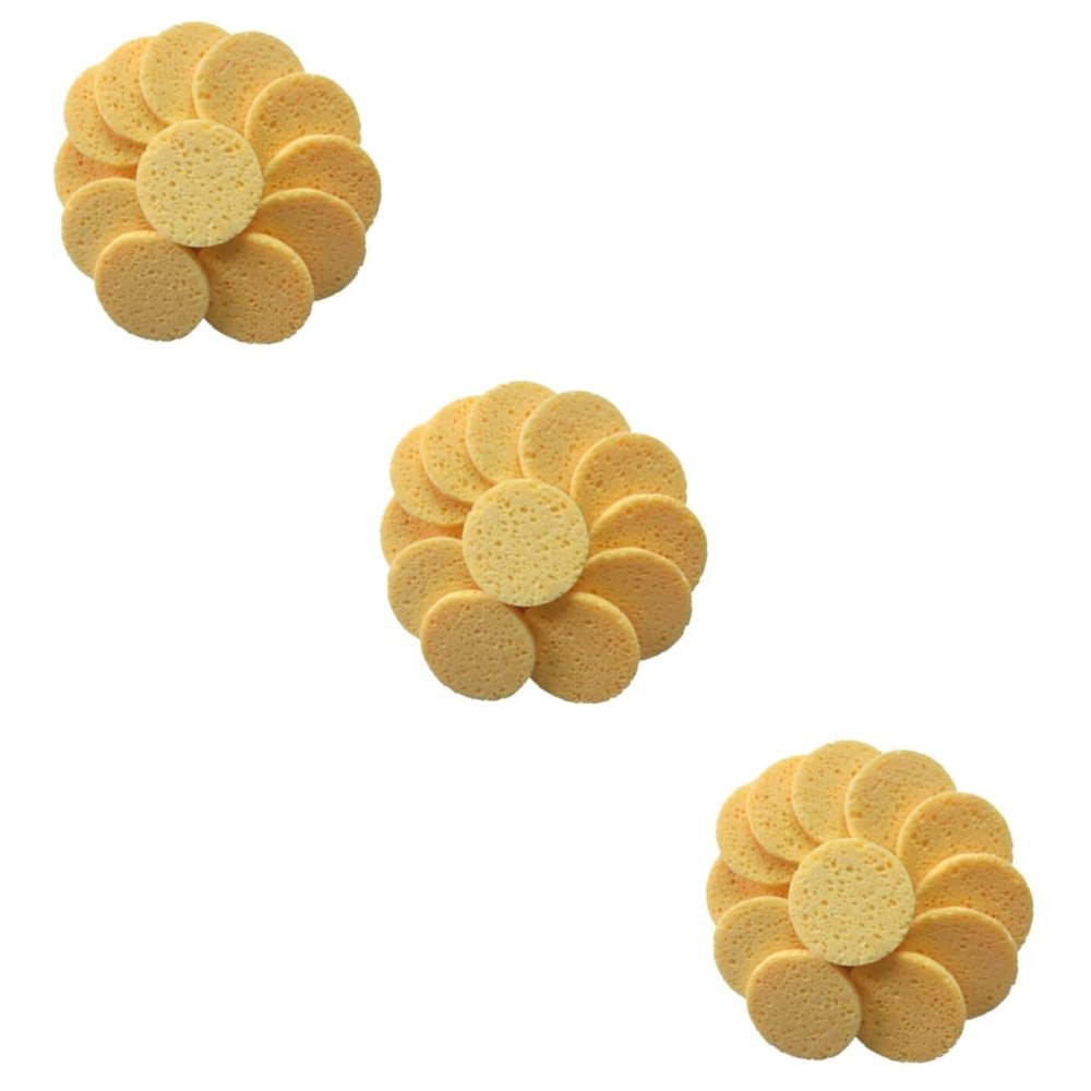 Beavorty 60pcs Skin-friendly Makeup Removal Cotton Pads Round Facial Cleansing Sponges for Gentle Makeup Removal and Daily Skin Care