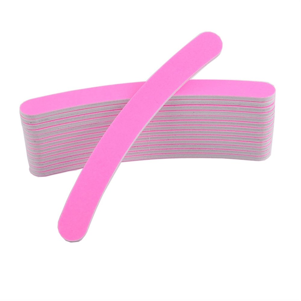 ZinNen RHAIYAN 25pcs Nail Art Sanding Buffer Wood Blocks 180/180 Curve Nail File Manicure Pedicure Polishing Cuticle Remover Nail Accessoires Specific