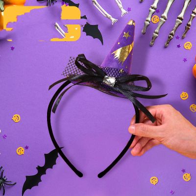 MoHaoCommerce Halloween Pumpkin Headband, Hairpin, Female Hairband, Witch Headdress, Props, Dress Up Adult Bar Demon Hairpin