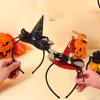 MoHaoCommerce Halloween Pumpkin Headband, Hairpin, Female Hairband, Witch Headdress, Props, Dress Up Adult Bar Demon Hairpin view 3