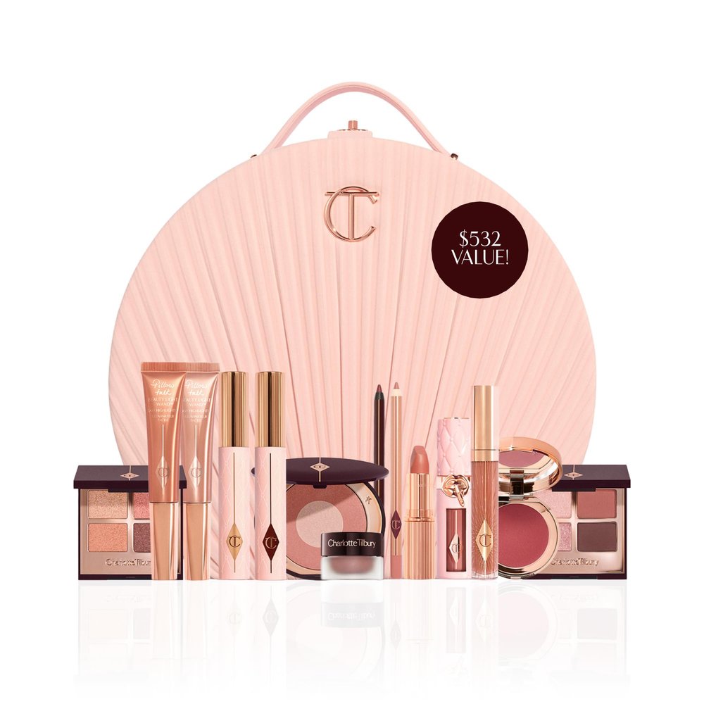 Charlotte Tilbury Pillow Talk Dreams Come True Makeup Kit - Limited Edition 15-Piece Beauty Gift Set with Lip, Eye & Cheek Makeup Essentials in Iconic Nude-Pink Shades (15 Count)