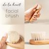 de La Heart Facial Dry Brush | Gentle Exfoliating Face Brush for Smooth & Glowing Skin | Promotes Circulation, Lymphatic Drainage & Skin Renewal | Natural Bristles with Wooden Handle view 3