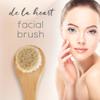de La Heart Facial Dry Brush | Gentle Exfoliating Face Brush for Smooth & Glowing Skin | Promotes Circulation, Lymphatic Drainage & Skin Renewal | Natural Bristles with Wooden Handle view 4