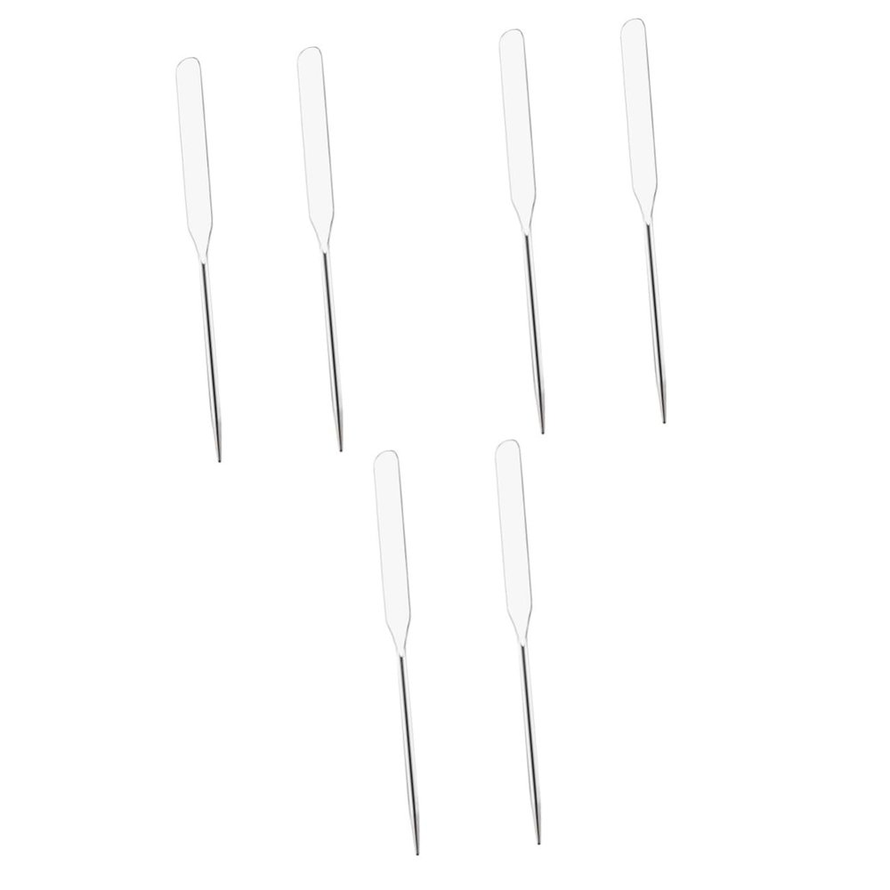 Beaupretty 6pcs Stainless Steel Makeup Mixing Spatula Tool for Nail Art and Cosmetics Cosmetic Mixer for Foundation Blush Eye Shadow and Lip