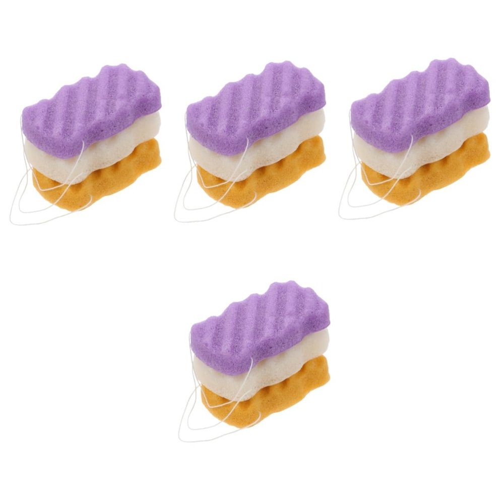Beaupretty 12pcs Face Washing Sponges Gentle Exfoliating Tool for Daily Facial Cleansing Sponges Ginger for Makeup Removal and Skin Health