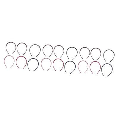 Abaodam 18pcs Satin Hairbands for Women Headbands Black Wine Red Coffee Comfortable and Lightweight Hair Accessories for All Hair Types and Occasions