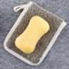 Beavorty 2pcs Linen Soap Sleeve Bag Exfoliating Shower Pouch for Bar Soap Body Scrubber and for Lathering for Shower Use view 2