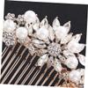 Beavorty Bride Hair Comb Delicate Rose Gold Headwear for Women Elegant Rhinestone Hair Accessories for Weddings Parties Photography Props view 2
