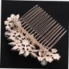 Beavorty Bride Hair Comb Delicate Rose Gold Headwear for Women Elegant Rhinestone Hair Accessories for Weddings Parties Photography Props view 3