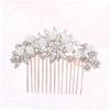 Beavorty Bride Hair Comb Delicate Rose Gold Headwear for Women Elegant Rhinestone Hair Accessories for Weddings Parties Photography Props view 4